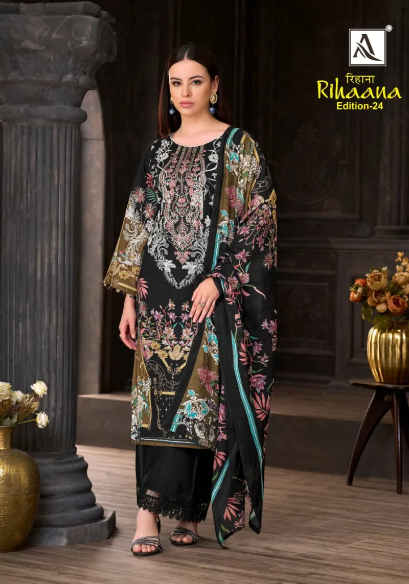 Rihaana Vol 24 By Alok Suit Cambric Cotton Dress Material
